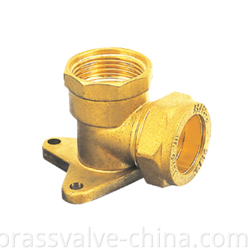 Brass Compression 90 Degree Wall Plate Elbow H817 Jpg
